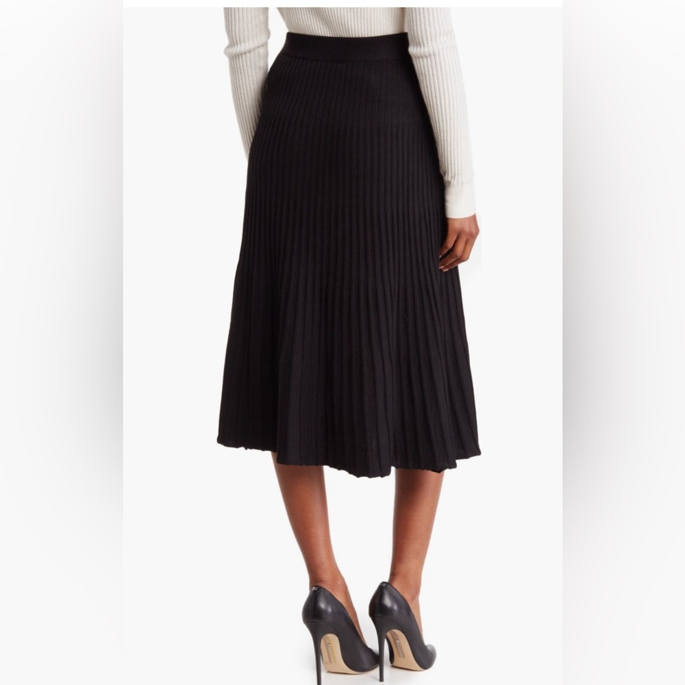 Max Studio Pleated Sweater Skirt Small black - Picture 2 of 7